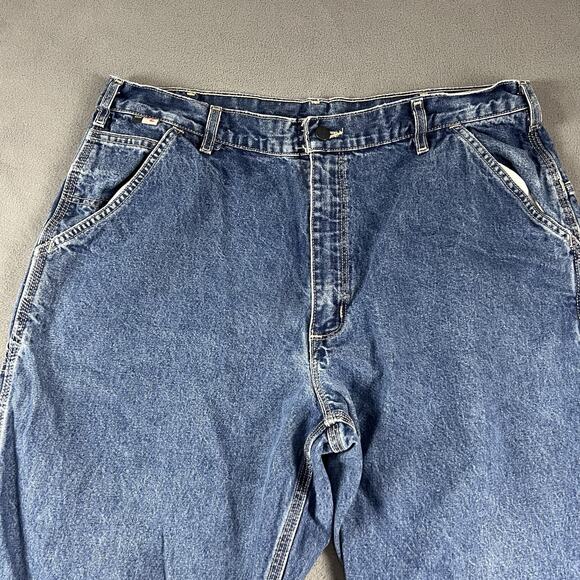 Carhartt FR Pants Mens 38X34 Blue Fire Flame Resistant Workwear 2112 CAT 2 - Picture 2 of 11